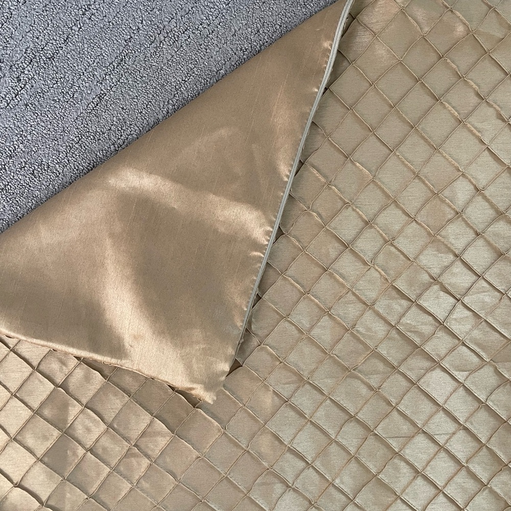 Austin Horn Gold Quilted Euro Sham Covers - Set of 2 - Picture 3 of 4